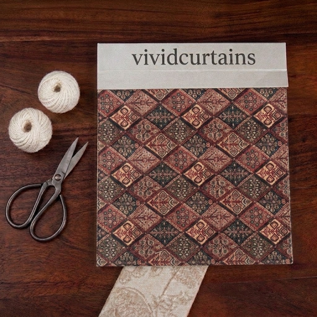 Curtain Fabric Swatch – Chinoiserie Floral (Blue & Pink)