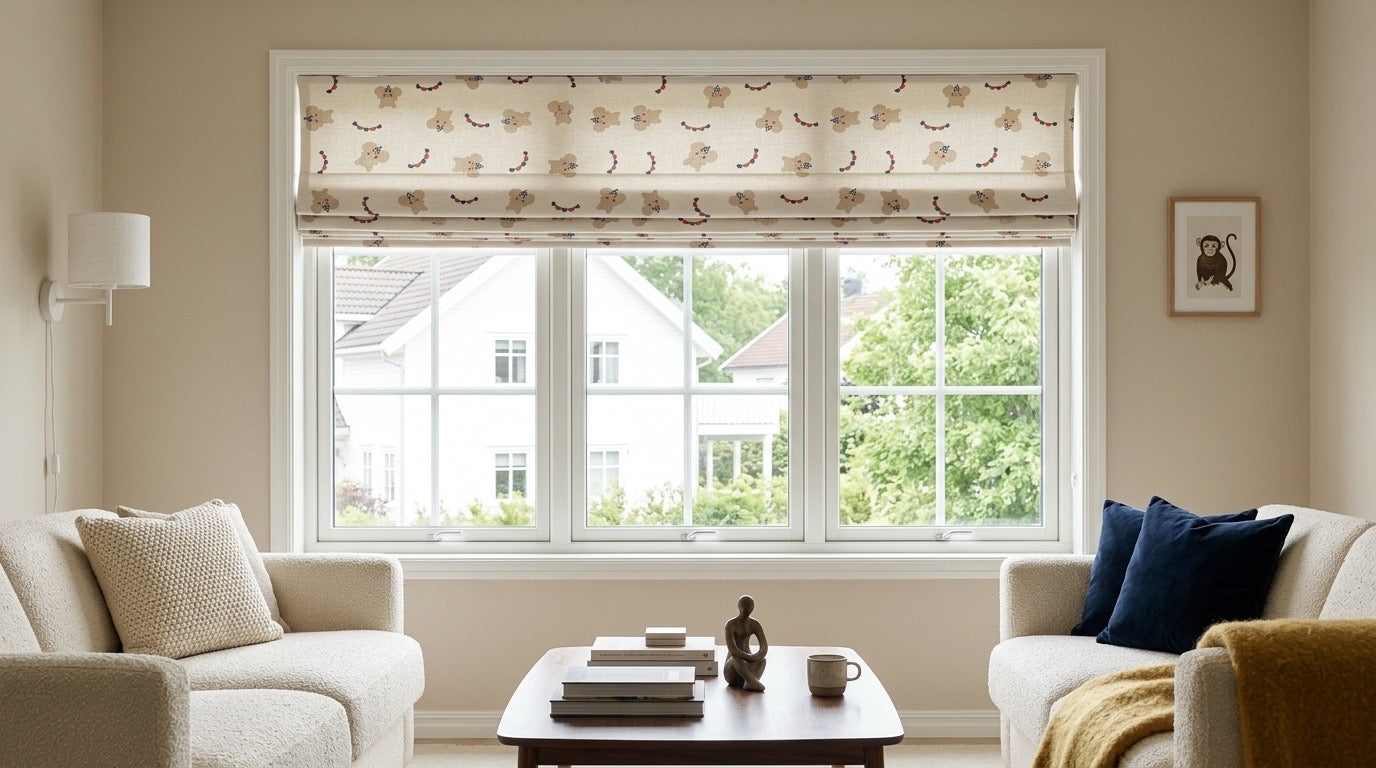 Cute Cordless Custom Roman Shades