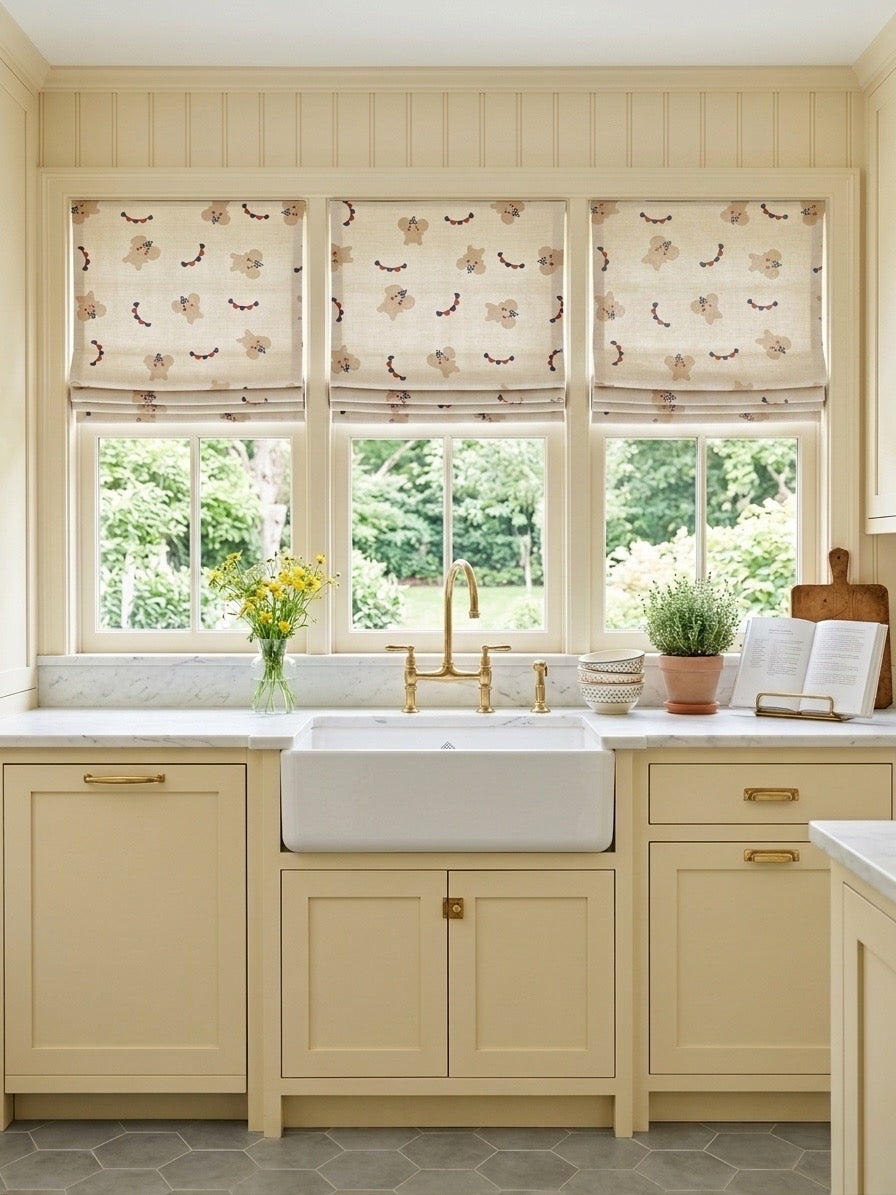 Cute Cordless Custom Roman Shades