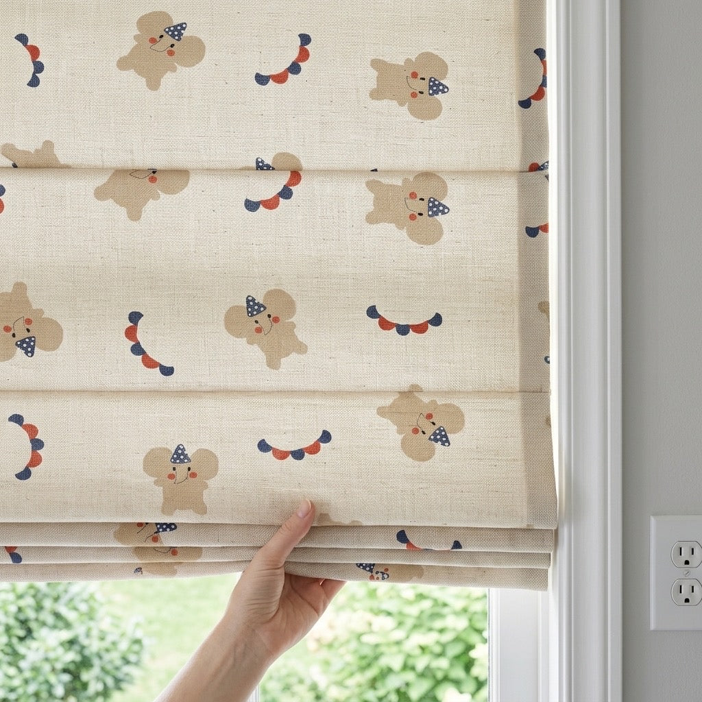 Cute Cordless Custom Roman Shades