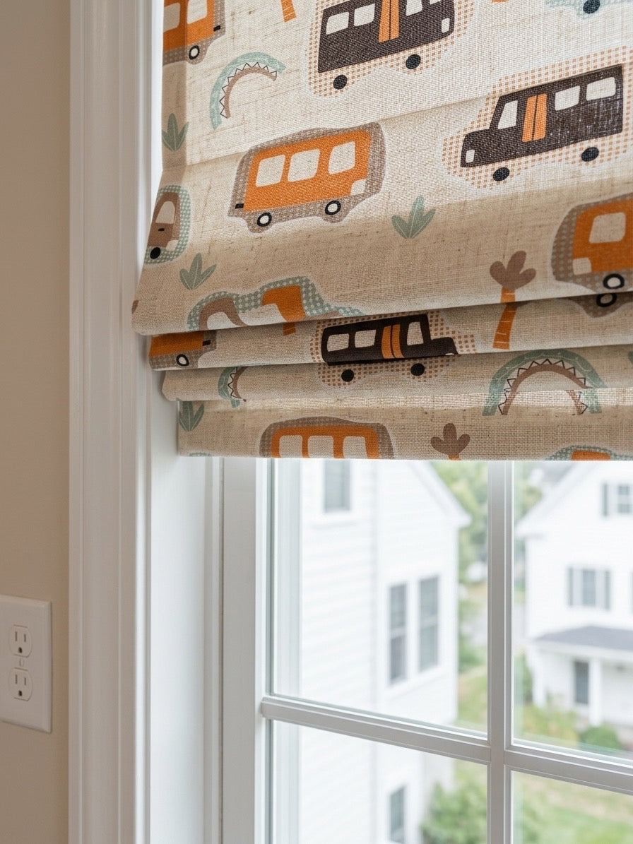 Cute Cordless Custom Roman Shades