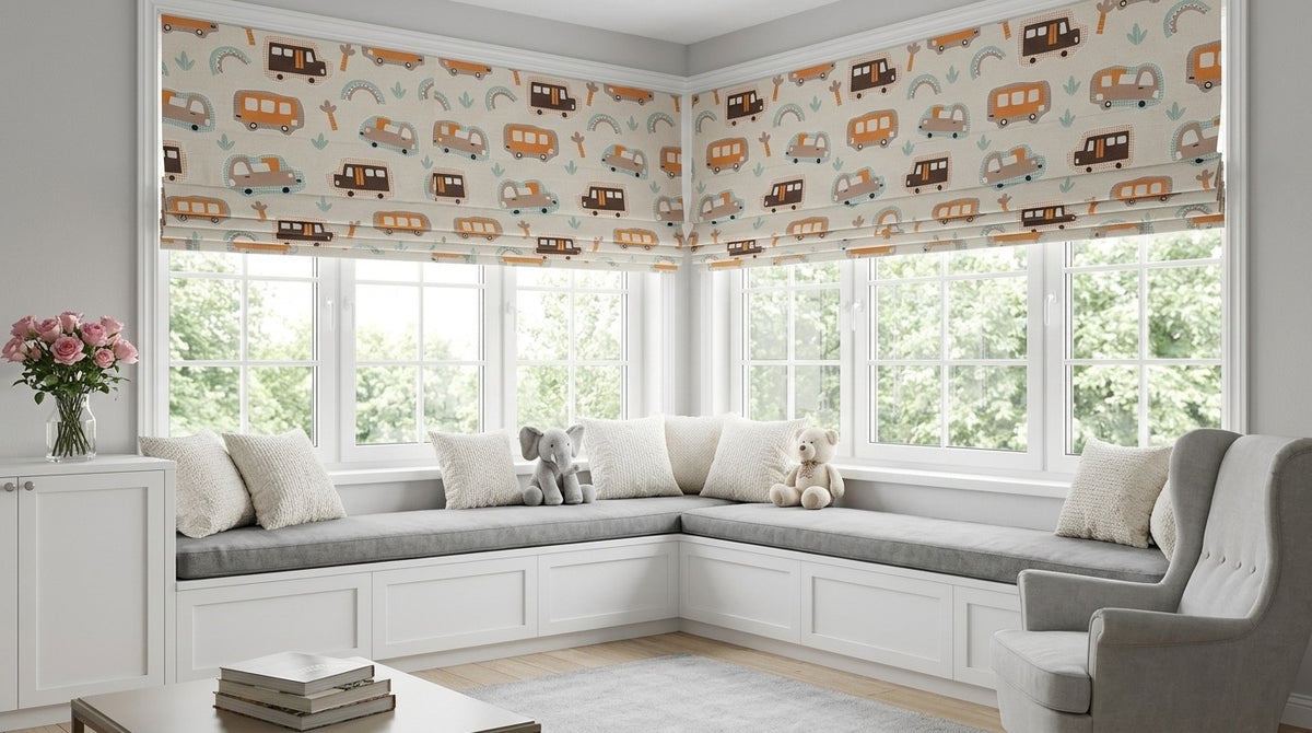 Cute Cordless Custom Roman Shades