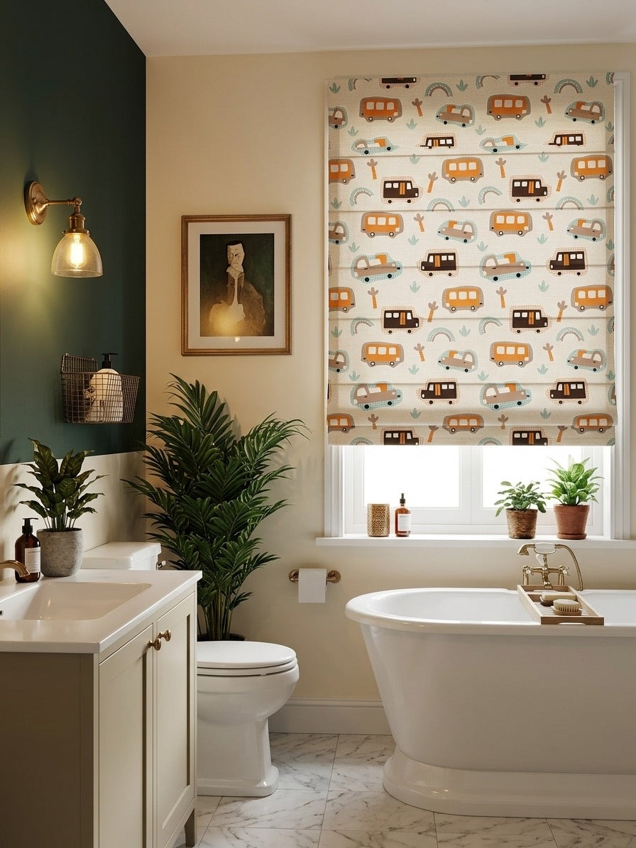 Cute Cordless Custom Roman Shades
