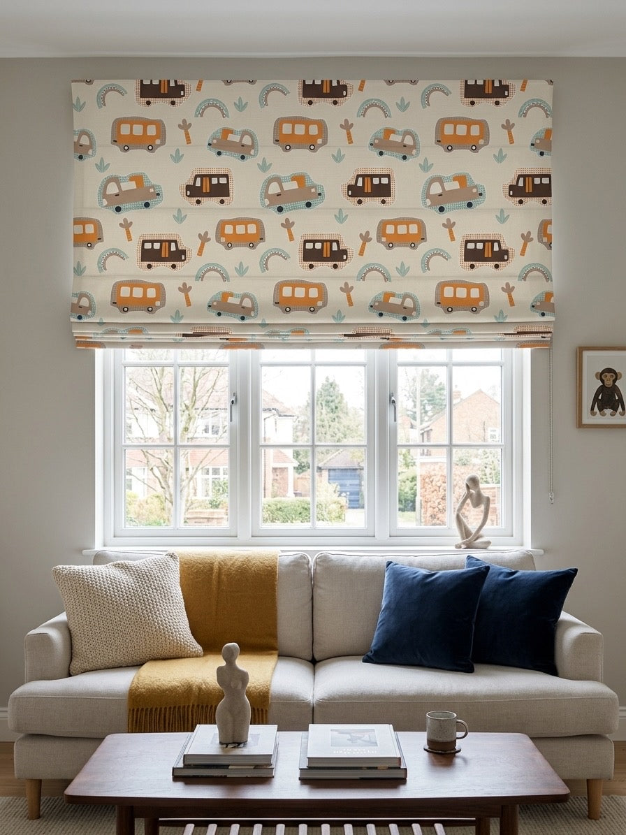 Cute Cordless Custom Roman Shades