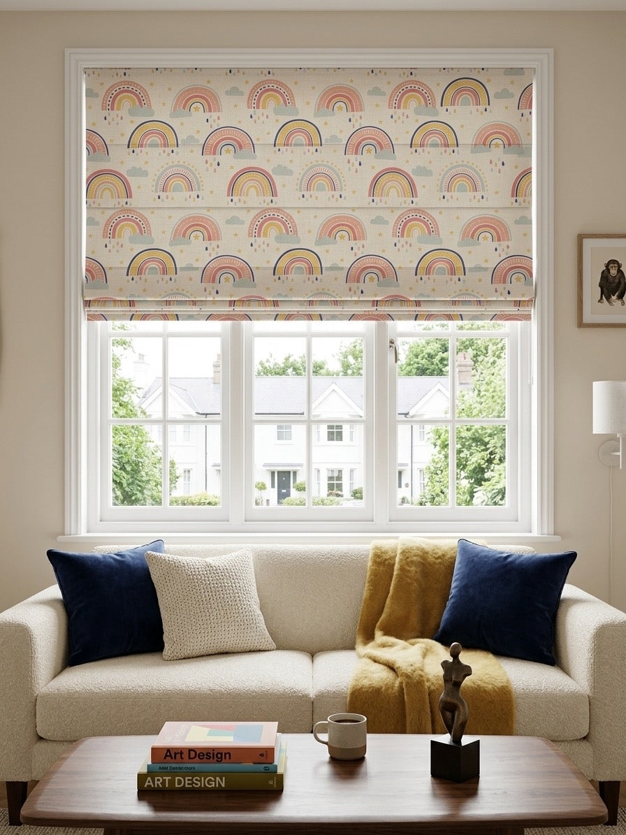 Cute Cordless Custom Roman Shades