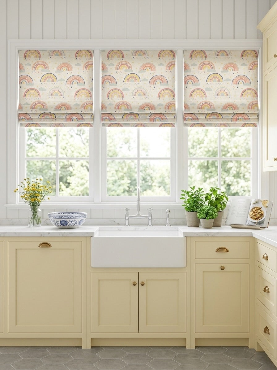 Cute Cordless Custom Roman Shades