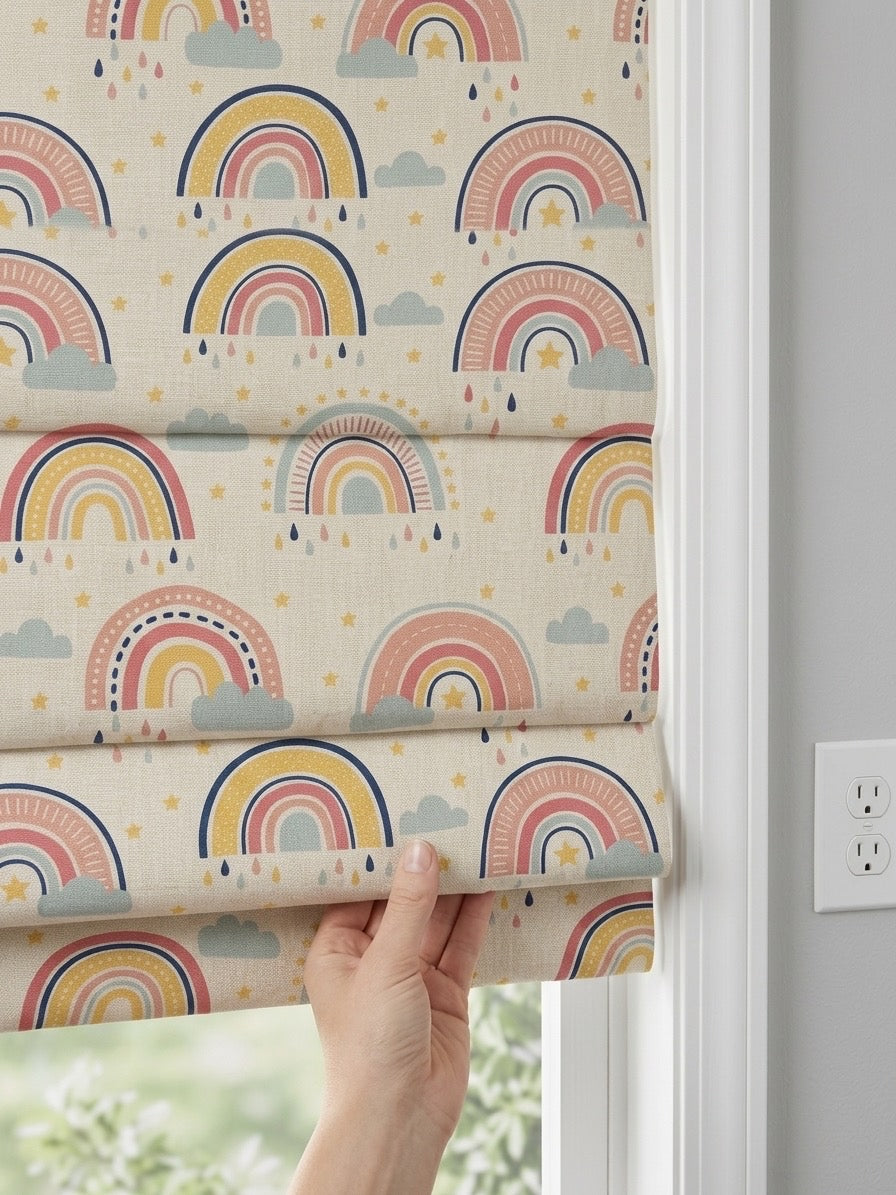 Cute Cordless Custom Roman Shades