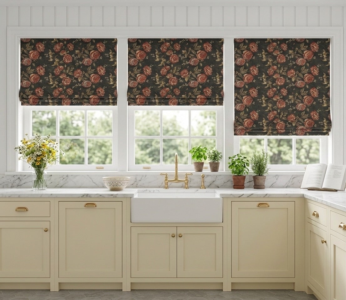 Vintage Cordless Custom Roman Shades