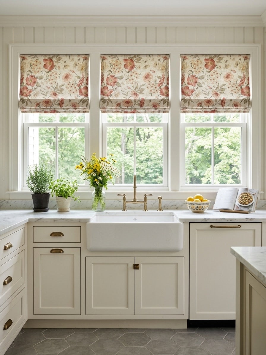 Vintage Cordless Custom Roman Shades