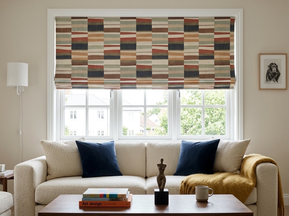 Grid Cordless Custom Roman Shades