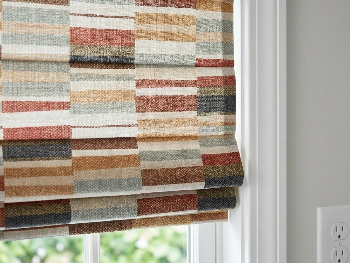 Grid Cordless Custom Roman Shades