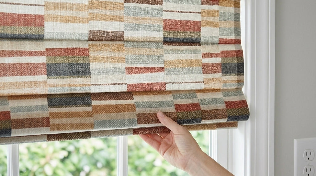 Grid Cordless Custom Roman Shades