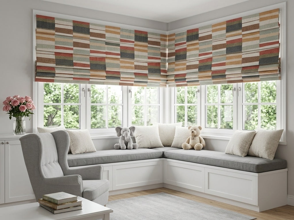 Grid Cordless Custom Roman Shades