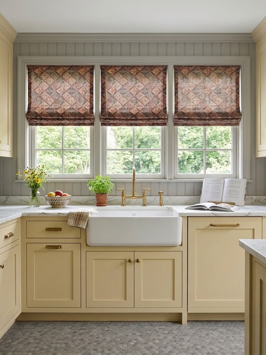 Vintage Cordless Custom Roman Shades