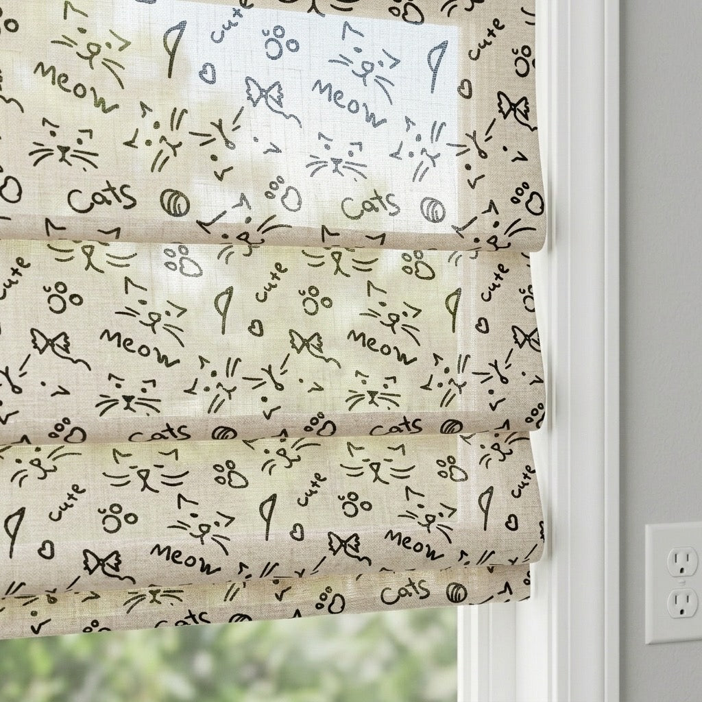 Cute Cordless Custom Roman Shades