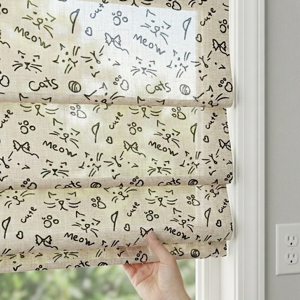 Cute Cordless Custom Roman Shades