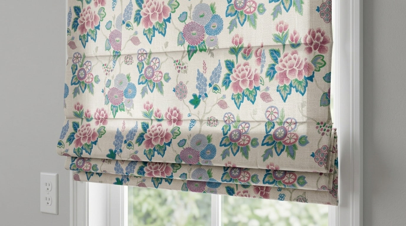 Bohemian Cordless Custom Roman Shades