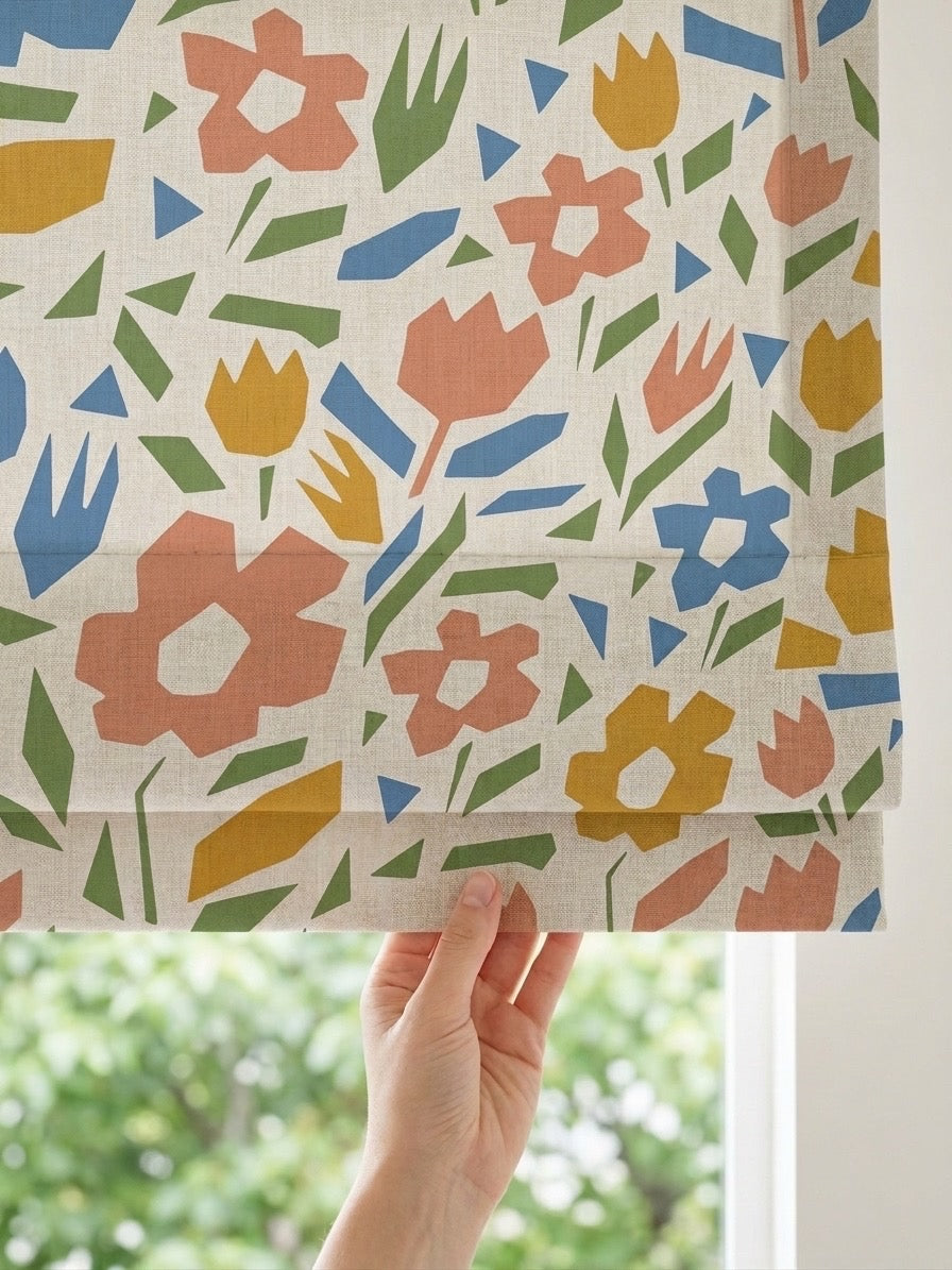 Bohemian Cordless Custom Roman Shades