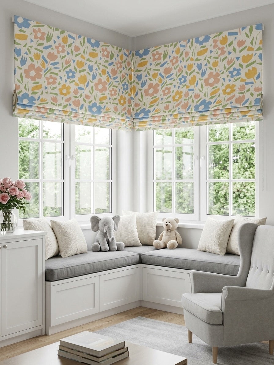 Bohemian Cordless Custom Roman Shades